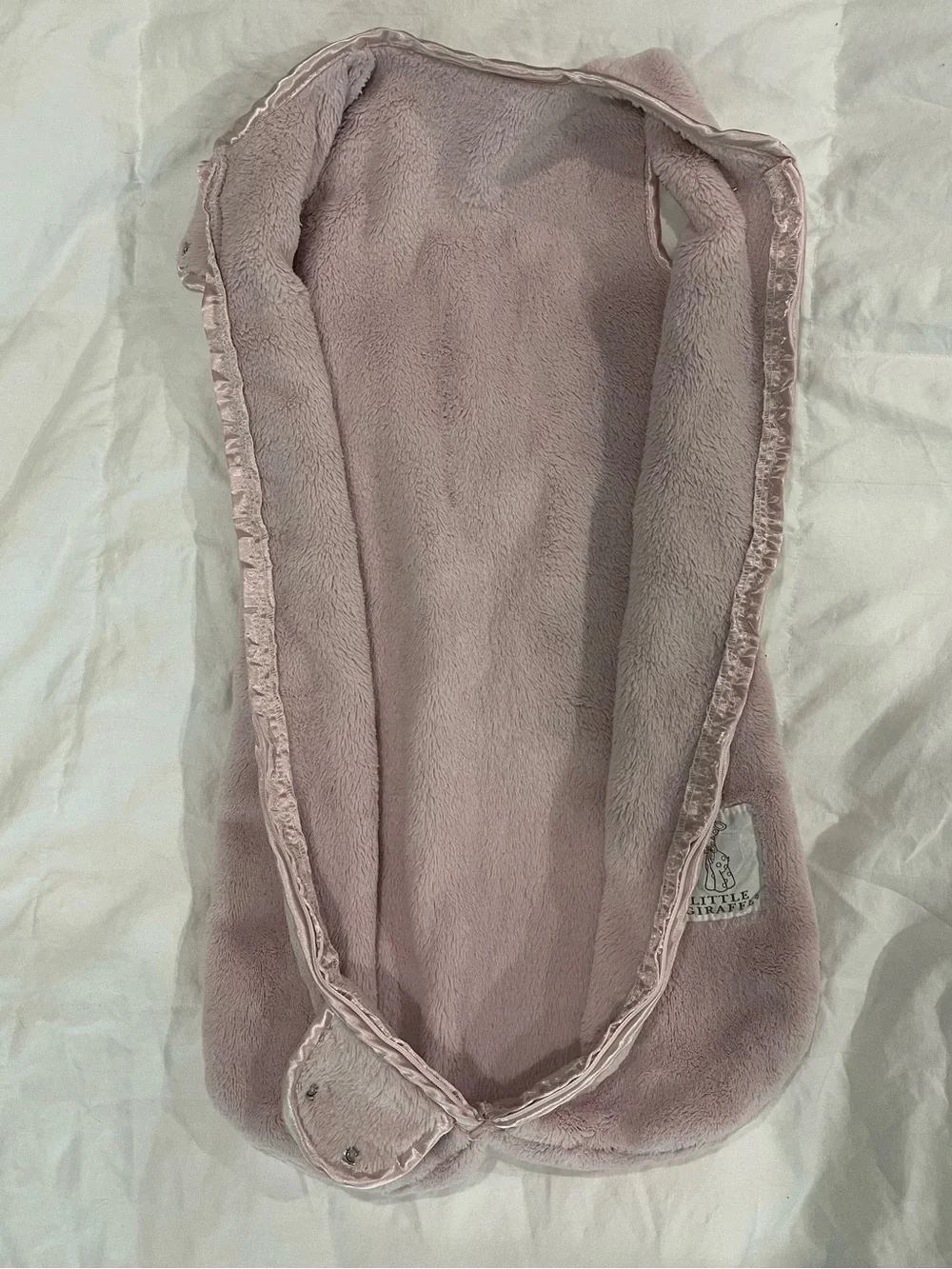 Little Giraffe Baby Sleep Sack. Set of 2 pink & white. Size 0-6mo